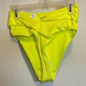 AA-310 Aerie NWT High Cut Cheeky Yellow Summer Swim Bikini‎ Bottoms Size XS